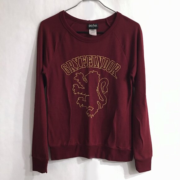 Harry Potter Sweaters - Harry Potter Long Sleeve Sweater Embroidered Gold Gryffindor